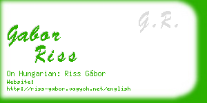 gabor riss business card